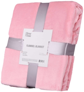 ARDESTO Flannel blanket, 160x200cm, pink, 100% polyester