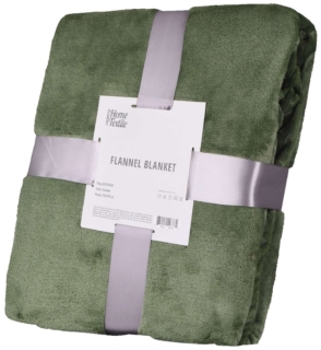 ARDESTO Flannel blanket, 160x200cm, green, 100% polyester