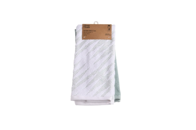 ARDESTO Kitchen towel set SuperSoft, terry, aqua, 2x40x60cm, 100% cotton