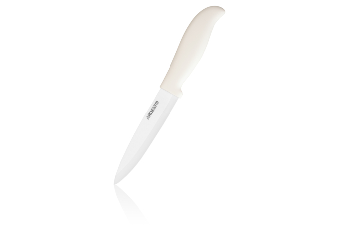 ARDESTO Ceramic Slicing Knife Fresh 24.5 cm, white, ceramics/plastic