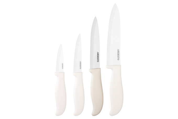 ARDESTO Ceramic Slicing Knife Fresh 24.5 cm, white, ceramics/plastic