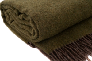 ARDESTO Blanket Leonardo Doubleface, 140x200cm, 100% wool, khaki-brown