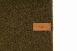 ARDESTO Blanket Leonardo Doubleface, 140x200cm, 100% wool, khaki-brown