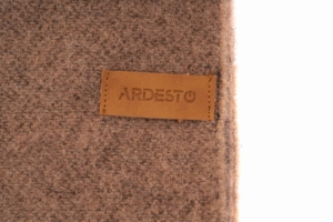 ARDESTO Blanket Leonardo Doubleface, 140x200cm, 100% wool, brown-beige