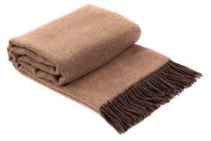 ARDESTO Blanket Leonardo Doubleface, 140x200cm, 100% wool, brown-beige