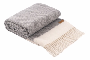 ARDESTO Blanket Leonardo Bianco, 140x200cm, 100% wool, grey