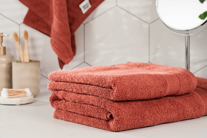 ARDESTO Terry towel SuperSoft, terracotta, 30x50cm, 100% cotton