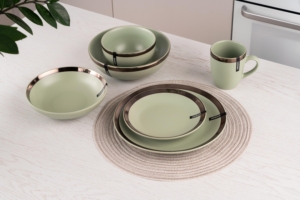 ARDESTO Soup plate Liguria, 20 cm, Green bay, ceramics