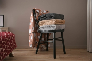 ARDESTO Flannel blanket, 160x200cm, dark grey, 100% polyester