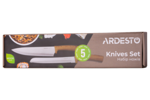 ARDESTO Midori Knives Set 5 pcs, stainless steel, plastic