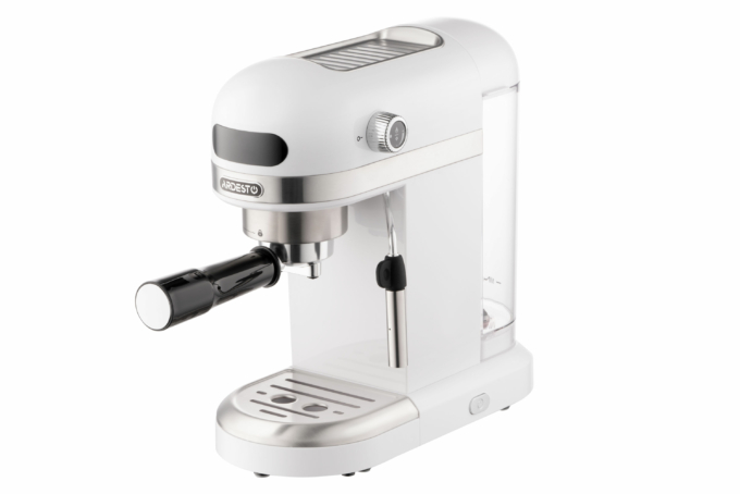 ARDESTO coffe maker carob YCM-E1500, 1.4L, ground, hand capuchino maker, cup warmer, white