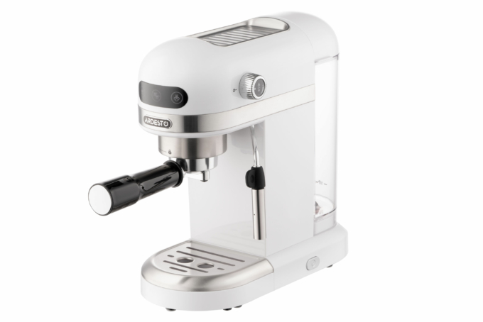 ARDESTO coffe maker carob YCM-E1500, 1.4L, ground, hand capuchino maker, cup warmer, white