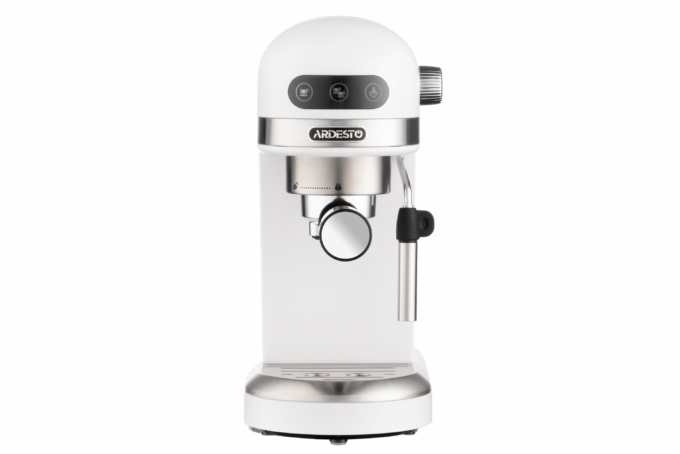 ARDESTO coffe maker carob YCM-E1500, 1.4L, ground, hand capuchino maker, cup warmer, white