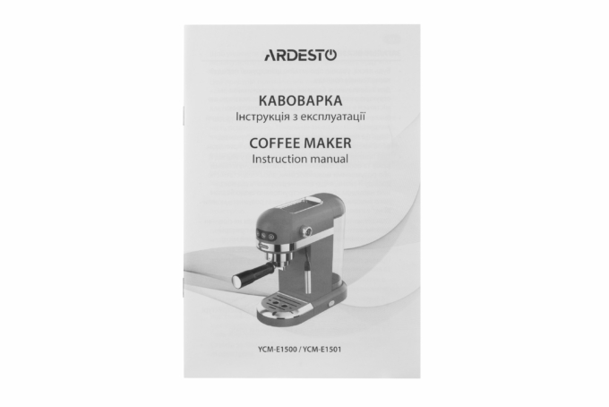 ARDESTO coffe maker carob YCM-E1500, 1.4L, ground, hand capuchino maker, cup warmer, white