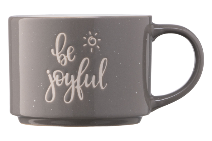 ARDESTO Mug Be joyful, 330 ml, gray, ceramics