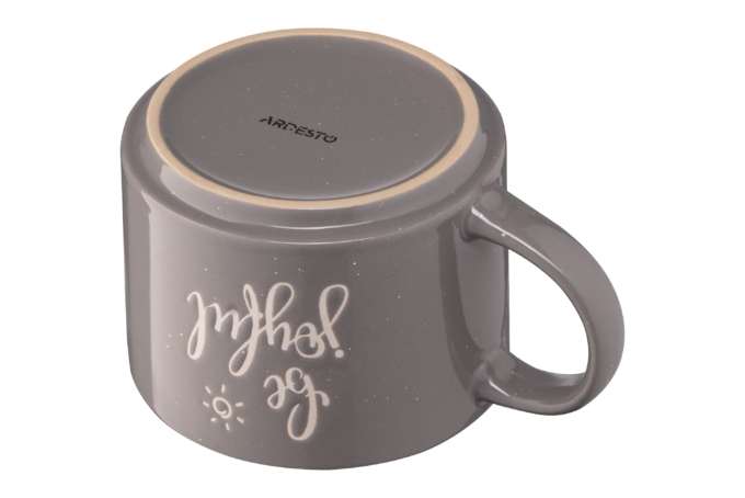 ARDESTO Mug Be joyful, 330 ml, gray, ceramics