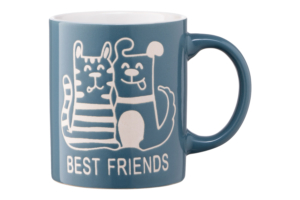 ARDESTO Mug Best friends, 330 ml, blue, ceramics