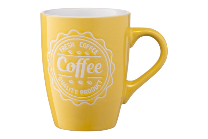 ARDESTO Mug With love 330 ml, yellow, ceramics