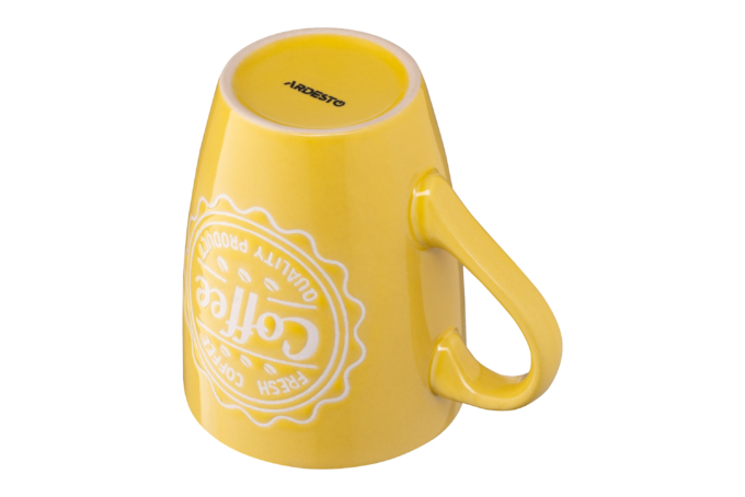 ARDESTO Mug With love 330 ml, yellow, ceramics