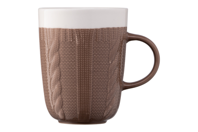 ARDESTO Mug Кnitti, 330 ml, beige, new bone china