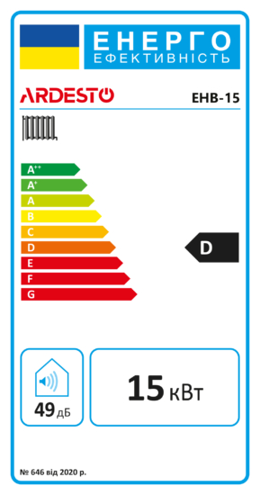 ARDESTO Настінний електричний одноконтурний котел EHB-15