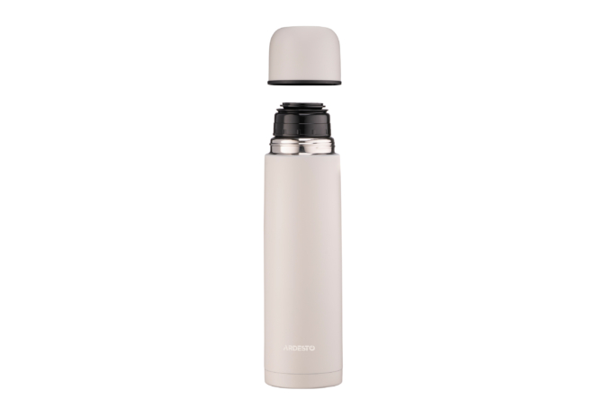 ARDESTO Thermal Bottle Bright City 1000 ml, beige, stainless steel