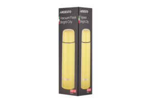 ARDESTO Thermal Bottle Bright City 500 ml, yellow, stainless steel