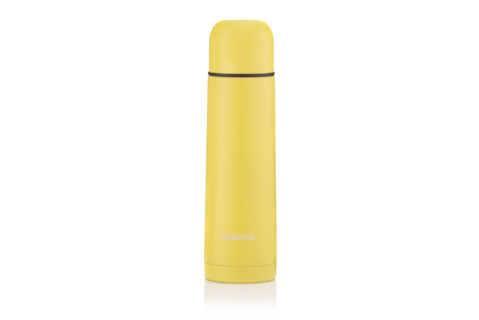 ARDESTO Thermal Bottle Bright City 500 ml, yellow, stainless steel