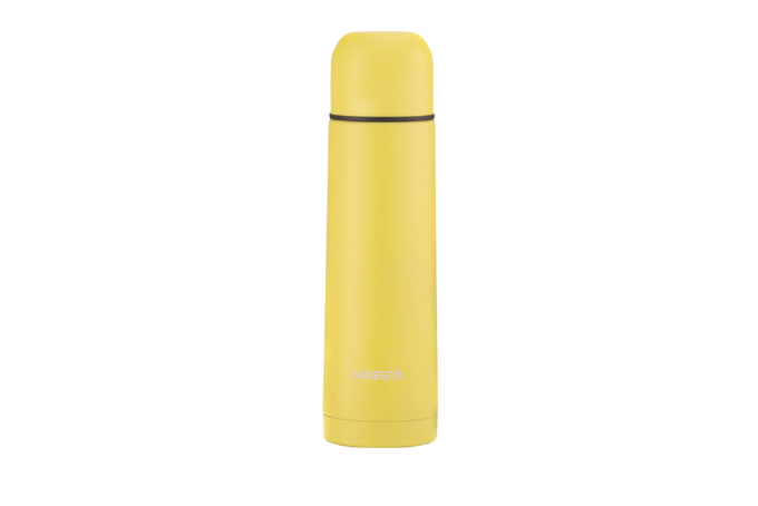 ARDESTO Thermal Bottle Bright City 500 ml, yellow, stainless steel