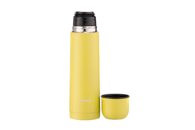 ARDESTO Thermal Bottle Bright City 500 ml, yellow, stainless steel