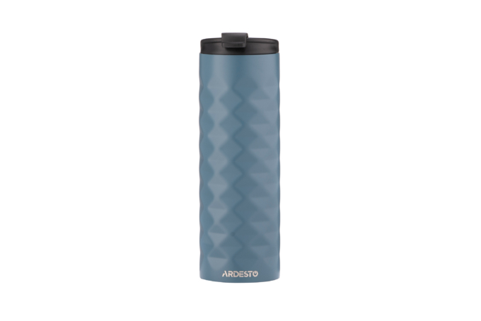 ARDESTO Travel mug Bright City 400 ml, dark blue, stainless steel