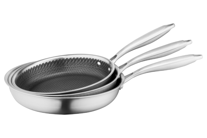 ARDESTO Fry pan Black Mars Avior 28 cm, Triply stainless steel