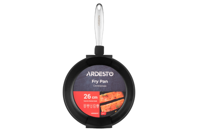 ARDESTO Fry pan Gemini Gazzo 26 cm, grey, stainless steel