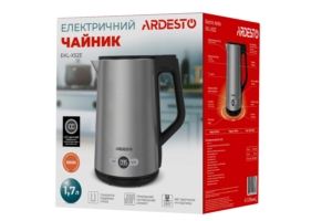 ARDESTO Электрочайник EKL-X52E/1.7 л/2200 Вт/двойные стенки/LED дисплей/7 темп. режима/Strix контроль/нержавеющая сталь