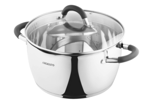 ARDESTO Casserole Gemini, glass lid, 5.5 l, stainless steel