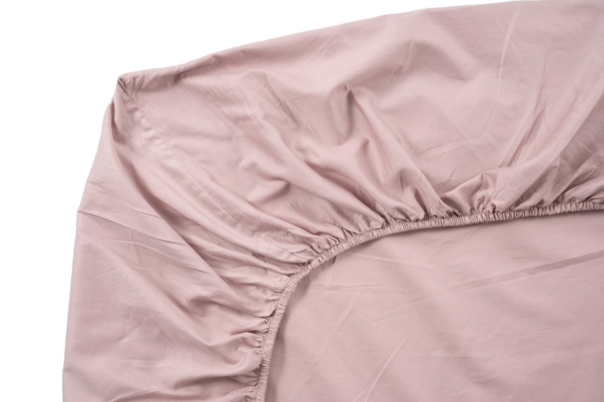 ARDESTO Fitted Sheet Mix&Match, sateen, blush, 160×200+30cm, 100% cotton