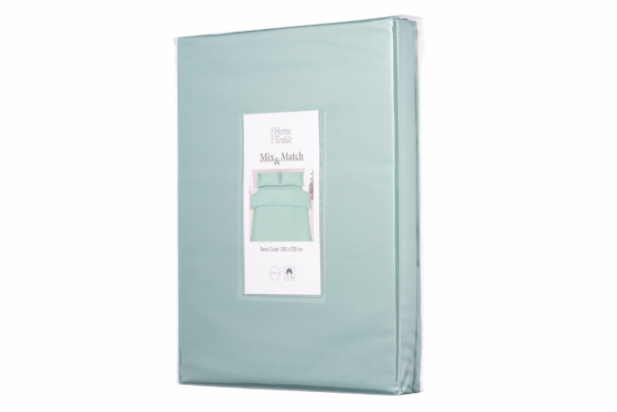 ARDESTO Duvet Cover Mix&Match, sateen, sage, 160x220cm, 100% cotton