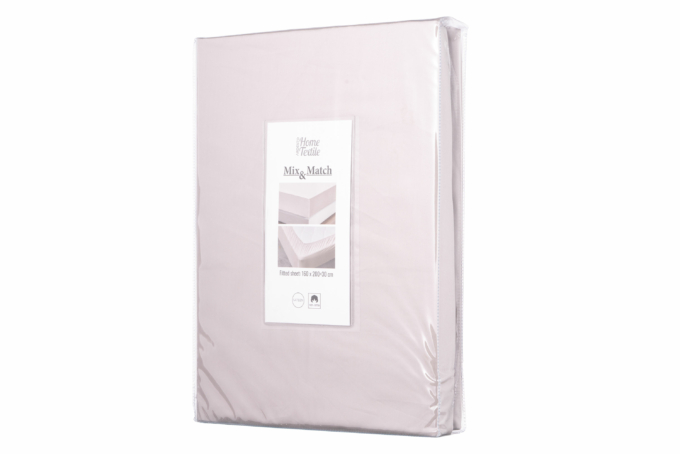 ARDESTO Fitted Sheet Mix&Match, sateen, ivory, 180×200+30cm, 100% cotton