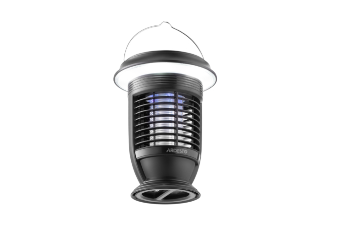 ARDESTO mosquito killer lantern, 5W, 14 hours oper. time, 6000-6500K, solar powered, battery cap. 2000 mAh, USB-C/USB-A, black