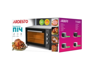 ARDESTO Table oven 1300W, 40L, bottom resistance cover, timer, lamp, turbo fan, black