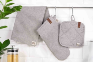 ARDESTO Oven mitten Oliver, gray, 100% cotton (filling batting)