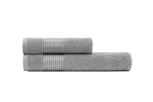 ARDESTO Terry towel set Lotus 2 pcs., 50х90cm, 70х140cm, 100% cotton, grey