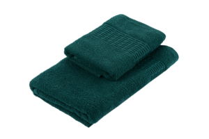 ARDESTO Terry towel set Lotus 2 pcs., 50х90cm, 70х140cm, 100% cotton, emerald