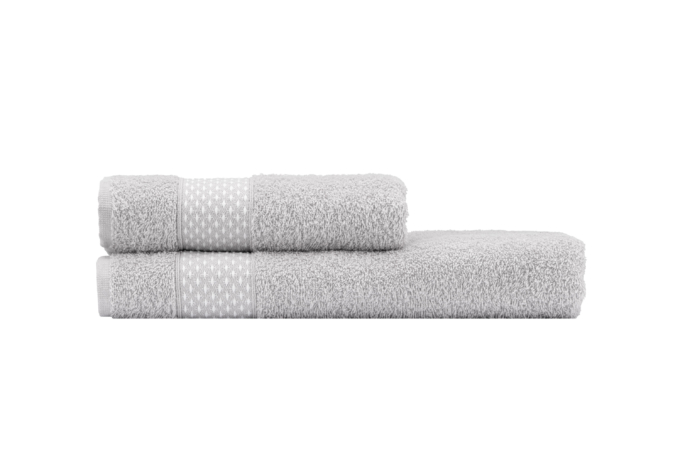 ARDESTO Terry towel set Holiday 2 pcs., 50х90cm, 70х140cm, 100% cotton, silver