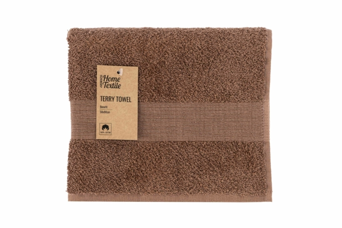 ARDESTO Terry towel Benefit, 50х90cm, 100% cotton, chocolate