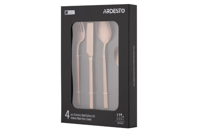 ARDESTO Cutlery set Black Mars Favola 4pcs., copper, stainless steel