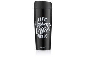 ARDESTO Travel mug Coffee Time 450 ml, s/s, black