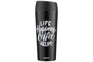 ARDESTO Travel mug Coffee Time 450 ml, s/s, black