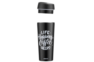 ARDESTO Travel mug Coffee Time 450 ml, s/s, black