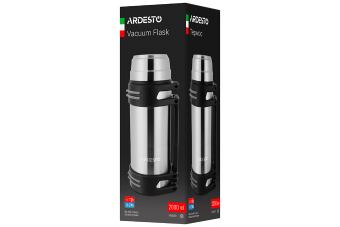 ARDESTO Vacuum Flask Stay Warm 2000 ml, s/s